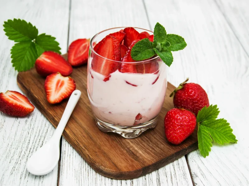 Strawberry yogurt for kids