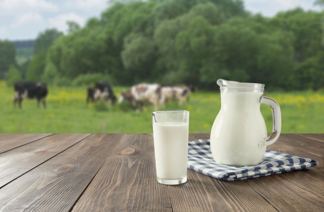 Fresh milk in a refrigerator with optimal storage conditions to maintain freshness