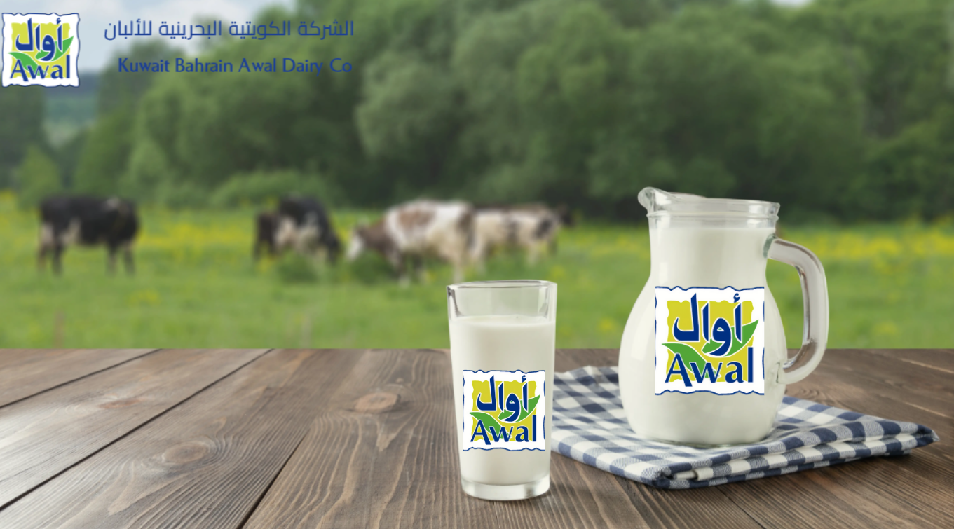 Laban drink in Kuwait from Awal, perfect for staying hydrated and healthy in the heat.